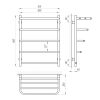 Полотенцесушитель Laris Стандарт ЧК5 500x660 Э Черный металл с полкой