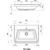 Умывальник Ravak 10 XJI01165000 (с отверстием) (650х480)