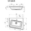 Умывальник Ravak 10 R XJIP1165000 (с отверстием) (650х535)