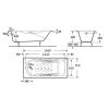 Чавунна ванна Roca Malibu 160x75 A23107000R + ручки, без опори