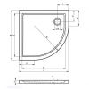 Душевой поддон Riho 90x90 DA89 панель+ножки (D002019005)