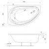 Асиметрична ванна Kolo Supero 145x85 + ніжки SN14, ліва (5534000)