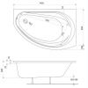Асиметрична ванна Kolo Supero 145x85 + ніжки SN14, права (5533000)