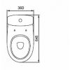 Унітаз-компакт Kolo Status 2395050UA  косий випуск, нижній підвод, сидіння Duroplast Soft close Click2Clean