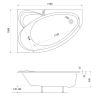 Асиметрична ванна Kolo Supero 150x100 + ніжки SN14, ліва (5537000)