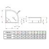 Душевой поддон Radaway Indos A 90 SIA9090-01