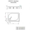 Душевой поддон Radaway Delos D 90 4D97514-03R правая