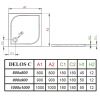 Душевой поддон Radaway Delos C 100 SDC1010-01