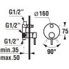 Смеситель для ванны Jika Mio H3207160040001