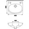 Умывальник Cersanit Eko 45 00215 Правый (450х390)