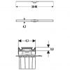 Решетка для душевого трапа Geberit CleanLine60 154.456.KS.1 (накладная панель)