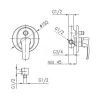 Смеситель для ванны Armatura Kwarc 4209-410-00