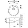 Круглая кухонная мойка Franke Ron 610-41 101.0255.783 матовый