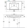 Умывальник Globo Relais RE100.BI (1000х530)