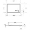 Душевой поддон Duravit Starck Slimline 720121000000001 AntiSlip