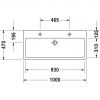 Умывальник Duravit Vero 04541008261 Wondergliss (1000х470)