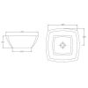Умывальник ArtCeram Fuori Corner Quadro TFL011