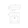 Умывальник ArtCeram Fuori Box Incasso TFL024 (500х480)