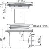 Сифон для душевого поддона AlcaPlast A49K