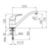 Кухонный смеситель Armatura Ferryt 543-954-00