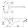 Смеситель для ванны Armatura Symetric 348-715-00