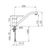 Кухонный смеситель Armatura Obsydian 5103-914-00