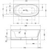 Ванна Duravit Cape Cod 700362000000000 левосторонняя