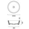 Умывальник Catalano Zerotondo 45 145KO00 (450х450)