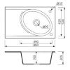 Кухонна мийка Marmorin Tono 430113006 white