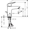 Смеситель для умывальника Hansgrohe Logis 71171000