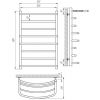 Полотенцесушитель Laris Евромикс П8 500х800 боковое подключение с полкой