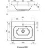 Умивальник Ravak Chrome 600 XJG01260000 (600х490)