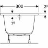 Акрилова ванна Kolo Supero 180x80 + ніжки SN14  (5362000)