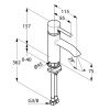 Смеситель для умывальника Kludi Bozz 382900576