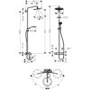 Душевая система Hansgrohe Croma Select S Showerpipe 280 1jet 26792000