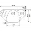 Трапециевидная кухонная мойка Franke Antea AZG 661-E 114.0499.227 ваниль