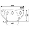 Трапециевидная кухонная мойка Franke Antea AZG 661-E 114.0499.224 Миндаль