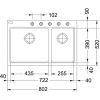 Кухонная мойка с двумя чашами Franke Fiji FIG 620-80 114.0367.672 белый