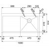 Кухонная мойка Franke Planar PPX 211 TL 127.0203.464 полированная (крыло справа)