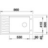 Кухонная мойка Blanco Elon XL 8 S 520491 Серый Беж
