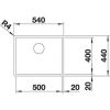 Кухонная мойка Blanco ZEROX 500-U Durinox 521559