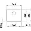Кухонная мойка Blanco SUBLINE 500-IF 524107