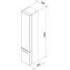 Пенал Ravak SB Ring 300 L X000000772 серый