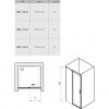 Душевые двери Ravak Matrix MSD2-120 L 0WLG0U00Z1 сатин+transparent