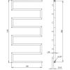 Полотенцесушитель PaladII Primo КВ129 1230х600