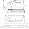 Акриловая ванна Radaway SITERA 160x95P с ножками и сифоном