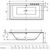 Акриловая ванна Radaway ITEA 190x90 с ножками