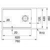 Кухонная мойка Franke Kubus 2 KNG 110-62 125.0517.093 Миндаль