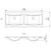 Умывальник с двумя чашами Fancy Marble Lucia 1200D 1312101