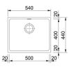 Кухонная мойка Franke Kubus KBG 110-50 125.0575.040 Серый камень